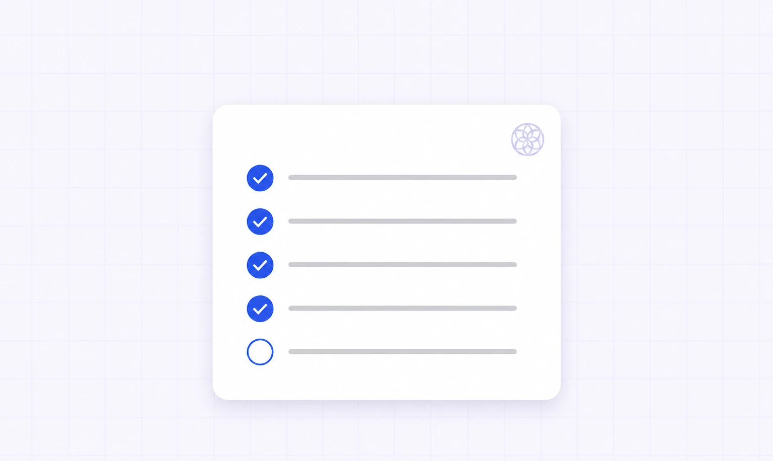 Minimal checklist card on a pale grid with blue checkmarks, used as the thumbnail for the App Store review checklist guide